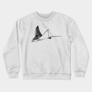 Spotted Eagle Stingray Print Crewneck Sweatshirt